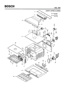 03 - Cavity, Upper & Lower parts for Bosch Wall Oven HBL565 from AppliancePartsPros.com