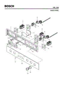 05 - Fascia Panel parts for Bosch Wall Oven HBL566 from AppliancePartsPros.com