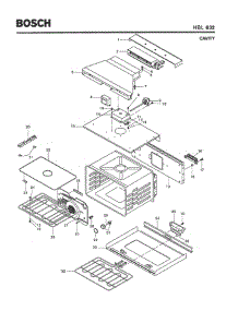 02 - Cavity parts for Bosch Wall Oven HBL632 from AppliancePartsPros.com