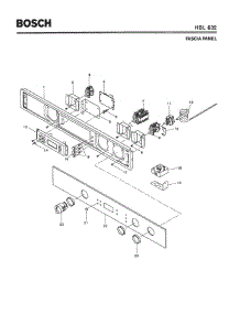 04 - Fascia Panel parts for Bosch Wall Oven HBL632 from AppliancePartsPros.com