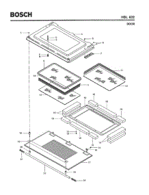 05 - Door parts for Bosch Wall Oven HBL632 from AppliancePartsPros.com