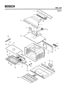 02 - Cavity parts for Bosch Wall Oven HBL635 from AppliancePartsPros.com
