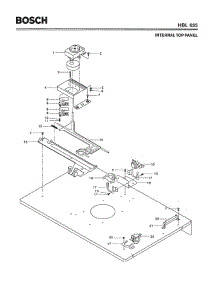 03 - Internal Top Panel parts for Bosch Wall Oven HBL635 from AppliancePartsPros.com