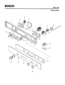 04 - Fascia Panel parts for Bosch Wall Oven HBL635 from AppliancePartsPros.com