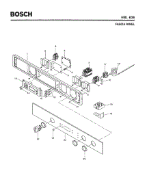 04 - Fascia Panel parts for Bosch Wall Oven HBL636 from AppliancePartsPros.com