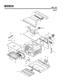 02 - Cavity parts for Bosch Wall Oven HBL642 from AppliancePartsPros.com