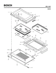 05 - Door parts for Bosch Wall Oven HBL642 from AppliancePartsPros.com