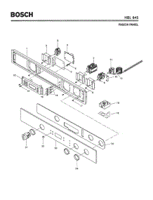 04 - Fascia Panel parts for Bosch Wall Oven HBL645 from AppliancePartsPros.com