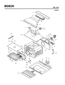 02 - Cavity parts for Bosch Wall Oven HBL646 from AppliancePartsPros.com