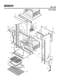 02 - Body, Lower parts for Bosch Wall Oven HBL652 from AppliancePartsPros.com