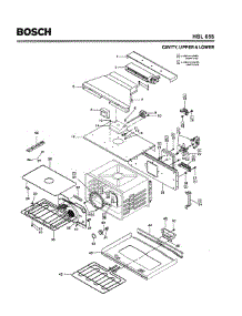 03 - Cavity, Upper & Lower parts for Bosch Wall Oven HBL655 from AppliancePartsPros.com