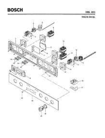 05 - Fascia Panel parts for Bosch Wall Oven HBL655 from AppliancePartsPros.com