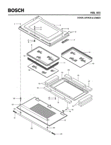 06 - Door, Upper & Lower parts for Bosch Wall Oven HBL655 from AppliancePartsPros.com