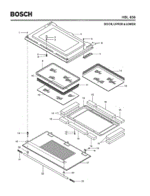 06 - Door, Upper & Lower parts for Bosch Wall Oven HBL656 from AppliancePartsPros.com
