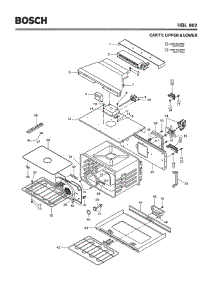 03 - Cavity, Upper & Lower parts for Bosch Wall Oven HBL662 from AppliancePartsPros.com