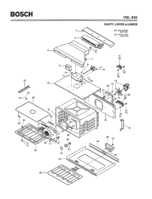 03 - Cavity, Upper & Lower parts for Bosch Wall Oven HBL665 from AppliancePartsPros.com