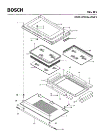06 - Door, Upper & Lower parts for Bosch Wall Oven HBL666 from AppliancePartsPros.com