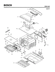 02 - Cavity parts for Bosch Wall Oven HBN645 from AppliancePartsPros.com