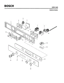 04 - Fascia Panel parts for Bosch Wall Oven HBN645 from AppliancePartsPros.com