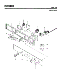 04 - Fascia Panel parts for Bosch Wall Oven HBN646 from AppliancePartsPros.com