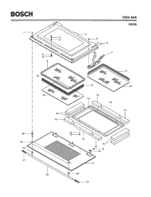 05 - Door parts for Bosch Wall Oven HBN646 from AppliancePartsPros.com