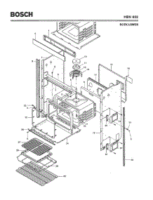 02 - Body, Lower parts for Bosch Wall Oven HBN652 from AppliancePartsPros.com