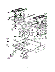 09 - Burner Box parts for Thermador Range PRDS304 from AppliancePartsPros.com