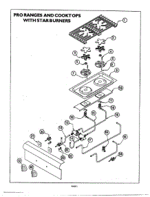 04 - Star Burner Diagram parts for Thermador Range PRDS484GG from AppliancePartsPros.com