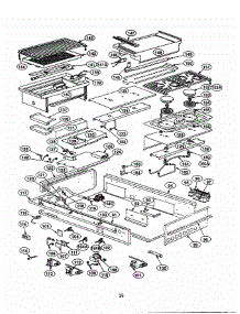 34 - Burner Box parts for Thermador Range PRDS484GL from AppliancePartsPros.com