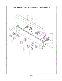 04 - Psc364gd Control Panel parts for Thermador PSC364GDZS from AppliancePartsPros.com