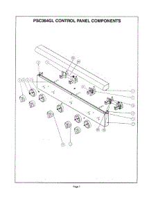 06 - Psc364gl Control Panel parts for Thermador PSC364GLZS from AppliancePartsPros.com