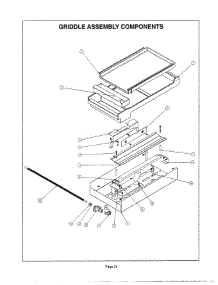 24 - Griddle Assembly parts for Thermador PSC364GDZS from AppliancePartsPros.com