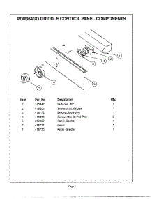 04 - Pdr364gd Griddle Control Panel parts for Thermador PDR364GLZS from AppliancePartsPros.com