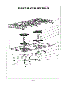 14 - Standard Burner parts for Thermador PDR366ZS from AppliancePartsPros.com