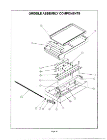 18 - Griddle Assembly parts for Thermador PDR364GDZS from AppliancePartsPros.com