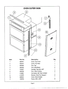 03 - Oven Outer Skin parts for Thermador Wall Oven CJ302US from AppliancePartsPros.com