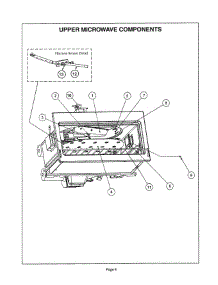 08 - Upper Microwave Components parts for Thermador Wall Oven CJ302US from AppliancePartsPros.com