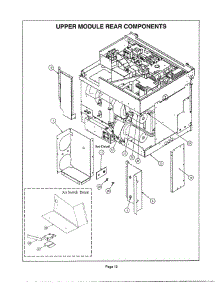 12 - Upper Module Rear Components parts for Thermador Wall Oven CJ302US from AppliancePartsPros.com