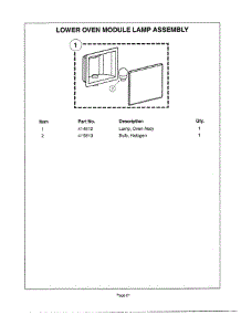 21 - Lower Oven Module Lamp Assembly parts for Thermador CJ302ZS from AppliancePartsPros.com