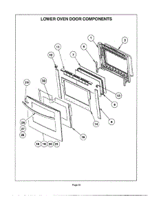 24 - Lower Oven Door parts for Thermador Wall Oven CJ302US from AppliancePartsPros.com