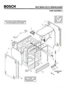 03 - Tank Assembly parts for Bosch Dishwasher SHV99A03 UC/14 (FD 8212-) from AppliancePartsPros.com