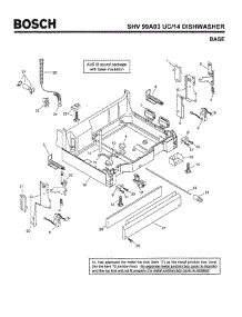 05 - Base parts for Bosch Dishwasher SHV99A03 UC/14 (FD 8212-) from AppliancePartsPros.com