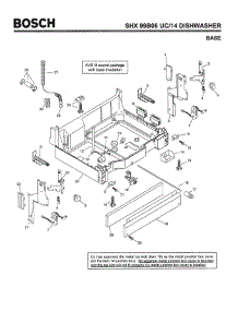 05 - Base parts for Bosch Dishwasher SHX99B06 UC/14 (FD 8212-) from AppliancePartsPros.com