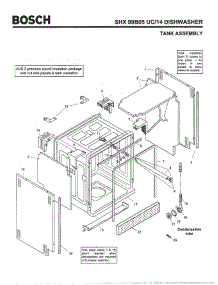 03 - Tank Assembly parts for Bosch Dishwasher SHX99B05 UC/14 (FD 8212-) from AppliancePartsPros.com