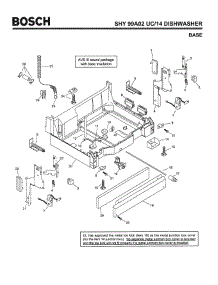 05 - Base parts for Bosch Dishwasher SHY99A02 UC/14 (FD 8212-) from AppliancePartsPros.com