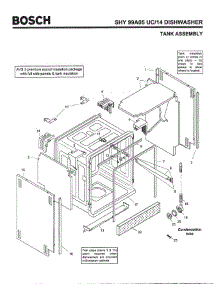 03 - Tank Assembly parts for Bosch Dishwasher SHY99A05 UC/14 (FD 8212-) from AppliancePartsPros.com