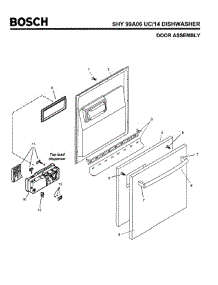 02 - Door Assembly parts for Bosch Dishwasher SHY99A06 UC/14 (FD 8212-) from AppliancePartsPros.com