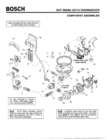 04 - Component Assemblies parts for Bosch Dishwasher SHY99A06 UC/14 (FD 8212-) from AppliancePartsPros.com