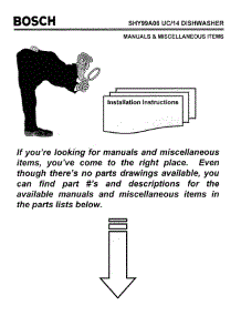 07 - Manuals & Miscellaneous Items parts for Bosch Dishwasher SHY99A06 UC/14 (FD 8212-) from AppliancePartsPros.com