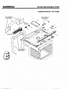 03 - Lower Internal Top Panel parts for Gaggenau EB294-600 from AppliancePartsPros.com
